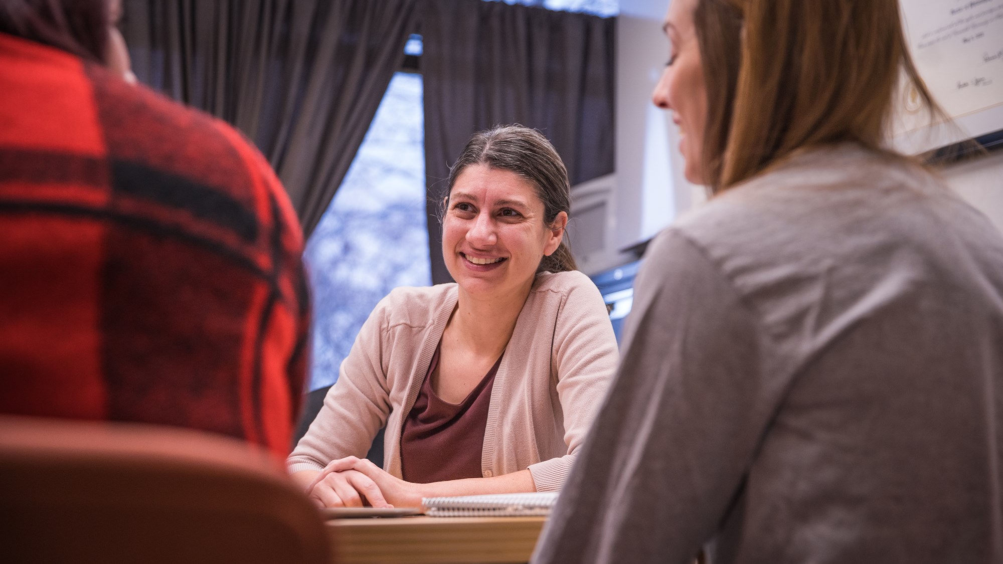 Associate Professor Christa Lilly with students