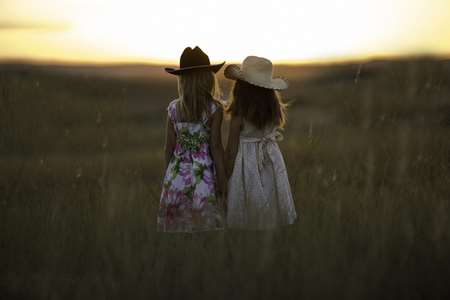 Children in a Field (Stock Photo)